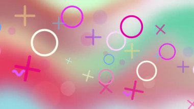 Renkli arkaplanda sürekli hareket eden renkli çizgiler.