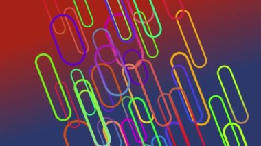 Renkli arkaplanda sürekli hareket eden renkli çizgiler.