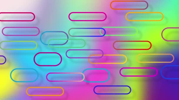 Farbige Linien Die Sich Ständig Auf Einem Farbenfrohen Hintergrund Bewegen — Stockvideo
