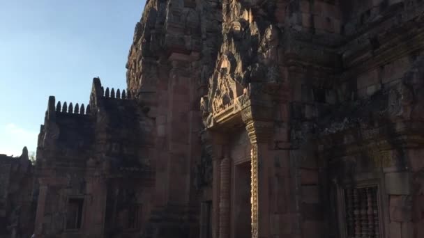 Edifícios Arquitetônicos Feitos Pedra Tailândia — Vídeo de Stock