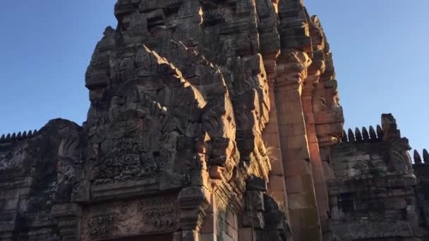 Tayland Taştan Yapılmış Mimari Binalar — Stok video
