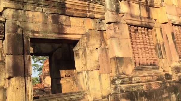Tayland Daki Mimari Binalarda Taştan Yapılmış Binalar — Stok video