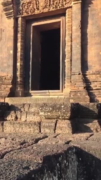 Edifícios Feitos Pedra Edifícios Arquitetônicos Tailândia — Vídeo de Stock