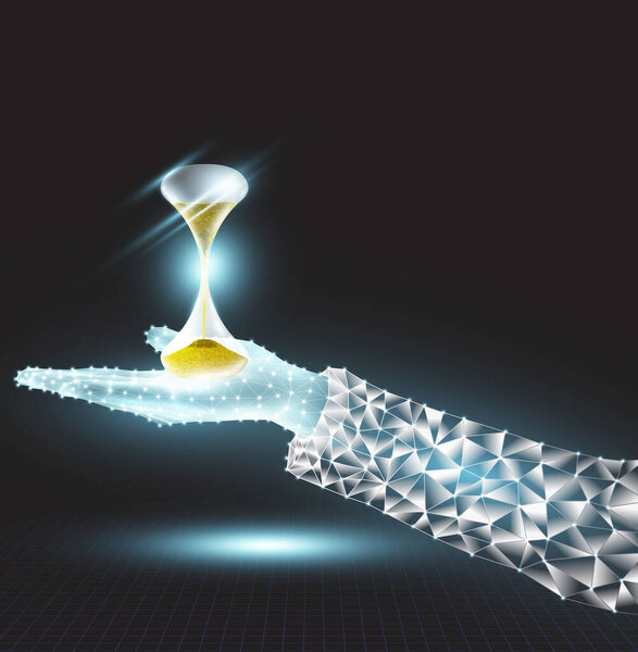 There is an hourglass glow on the palm.