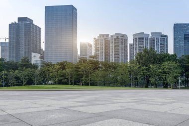 Guangzhou, Çin 'in modern kentsel mimari manzarası