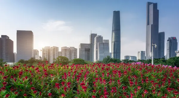 stock image Modern urban architectural landscape of Guangzhou, China