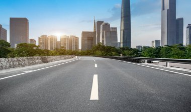 Guangzhou, Çin 'in modern kentsel mimari manzarası