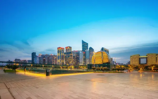 Stock image Urban nightscape and CBD architectural landscap