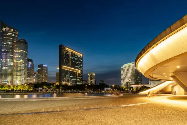 stock image Urban nightscape and CBD architectural landscap