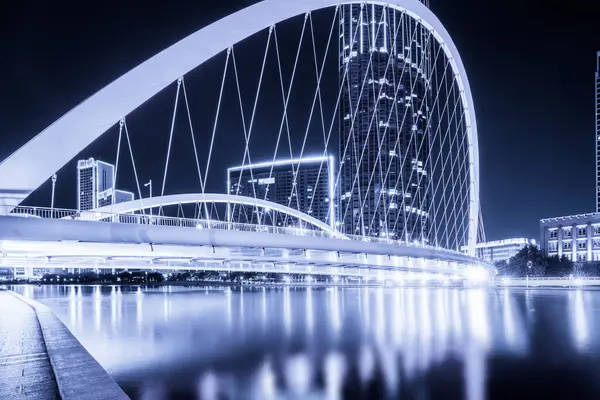 Stock image Urban architectural landscape on both sides of Haihe River in Tianji