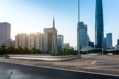 Guangzhou, Çin 'in modern kentsel mimari manzarası