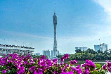 Guangzhou 'nun mimari manzarasının hava fotoğrafçılığı, 