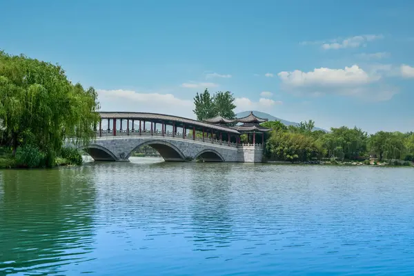 Stock image The Beautiful Landscape of Yulong Lake in Xuzhou