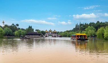 Jinshan is a Buddhist holy place in the south of the Yangtze Riv clipart