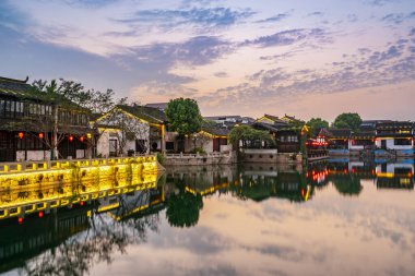 view of dangkou ancient town, wuxi, jiangsu, China clipart