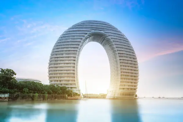 stock image Huzhou, China,  September2020; View on the iconic horseshoe shap