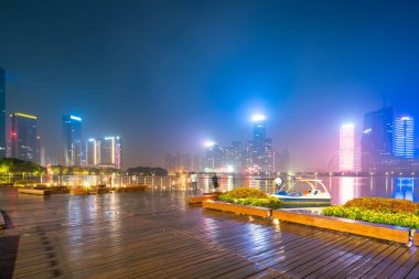 Hefei Hükümet İşleri Merkezi 'nin gece görüşü