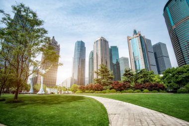 Lujiazui Finansal Bölgesi 'nin mimari manzarası, Shangha