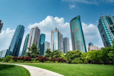 Lujiazui Finansal Bölgesi 'nin mimari manzarası, Shangha