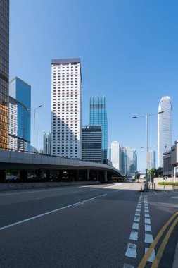 Hong Kong 'un modern şehir mimarisi.