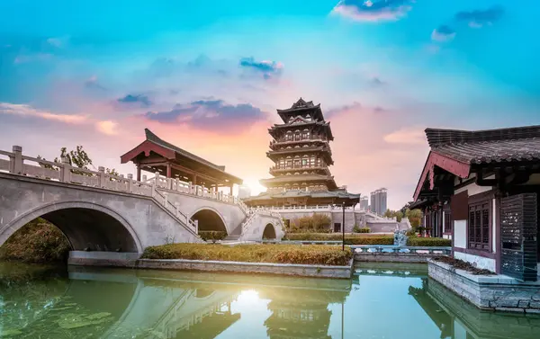 stock image Kuixing Building, Famen Temple, Suqian, China