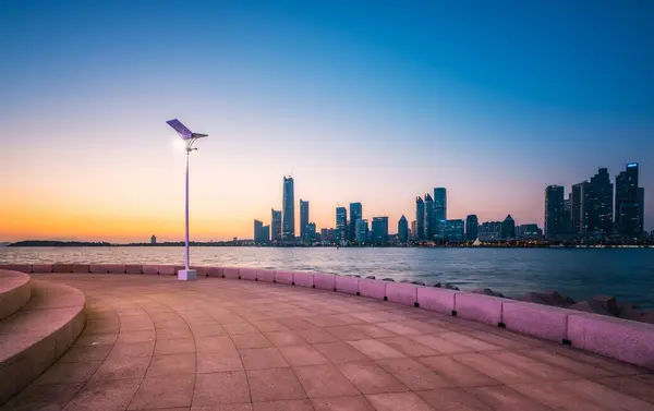 stock image Qingdao coastline and urban architectural landscape skyline