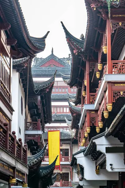 stock image Shanghai City God Temple ancient architectural landscape