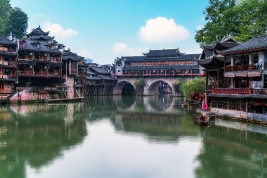 Fenghuang antik şehrinin güzel manzarası