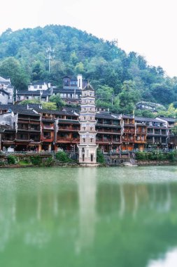 Fenghuang antik şehrinin güzel manzarası