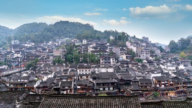 Fenghuang antik şehrinin güzel manzarası