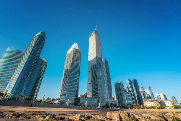 stock image High rise building landscape of Qingdao City Street