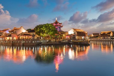 Suzhou 'nun güzel eski sokakları.