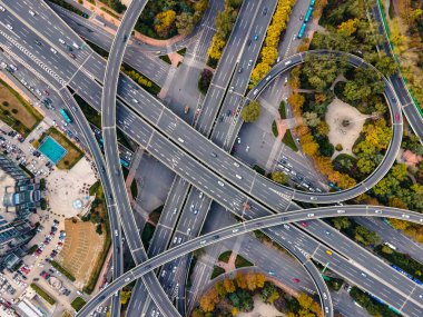 Modern Çin şehirlerinde hava fotoğrafçılığı üst geçitleri