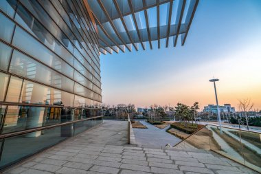 Kentsel modern mimari arkaplan