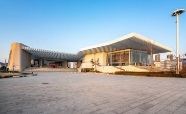 Kentsel modern mimari arkaplan