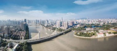 Çin havacılık şehri modern mimari manzarası gökyüzü