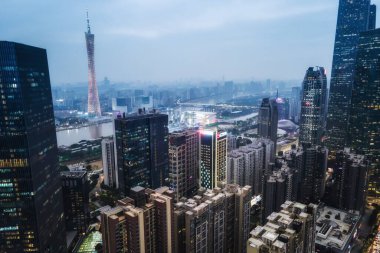 Modern Çin kentsel mimarisinin hava fotoğrafçılığı