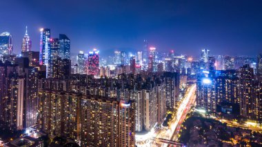 Modern Çin kentsel mimarisinin hava fotoğrafçılığı