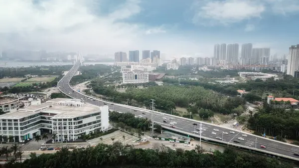 stock image Aerial photography of the architectural scenery of Haikou, China