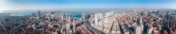 stock image Aerial photography of the skyline of modern urban architectural 