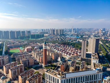 Çinli Hai 'nin mimari manzarasının hava fotoğrafçılığı