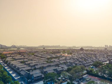 Liaocheng, Shandong 'daki antik Dongchang şehrinin hava manzarası.