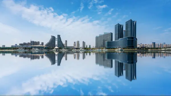 stock image The beautiful coastline architectural landscape of Rizhao, China