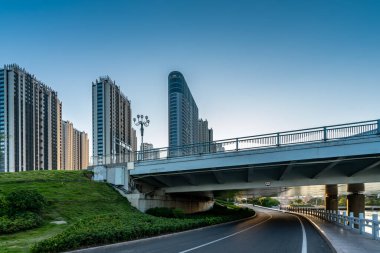 Linyi şehrinin manzarası, Shandong, Çin