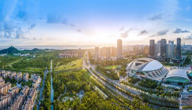 Nantong Finans Merkezi, Jiangsu 'nun hava fotoğrafçılığı
