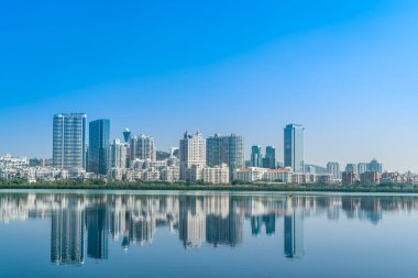 Xiamen Şehir Mimari Manzarası Skyline