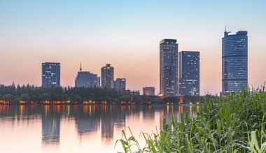 Nanjing Şehir Mimari Manzarası Skyline