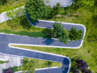 Hava fotoğrafçılığı şehir parkı yolu