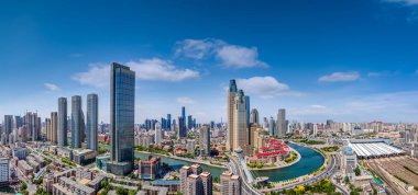 Tianjin kentsel mimarisinin hava fotoğrafçılığı