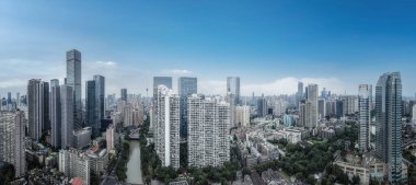Hava fotoğrafçılığı Sichuan Chengdu şehir mimarisi